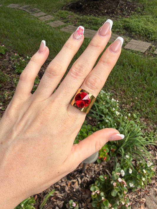 WETSTONE: Red Toadie Ring