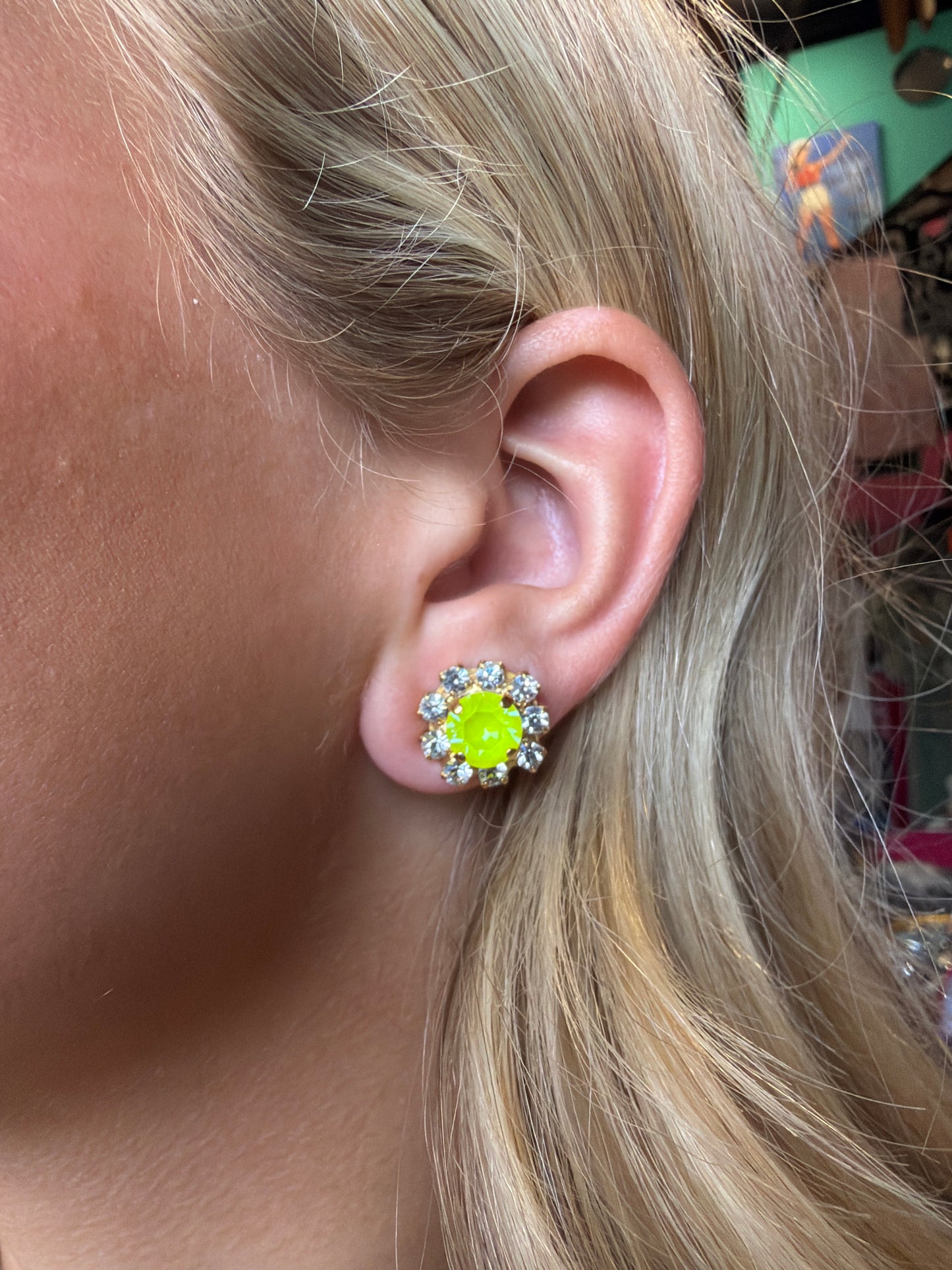 ELECTRIC YELLOW DAISY MAE EARRINGS