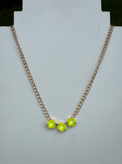 WETSTONE: Electric Yellow Pond Pearls Necklace
