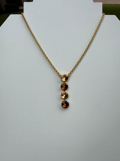 WETSTONE: Topaz Nights Noir Drop Necklace