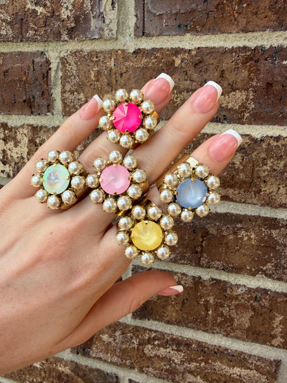 TWIGGY RING ULTRA MINT W PEARLS