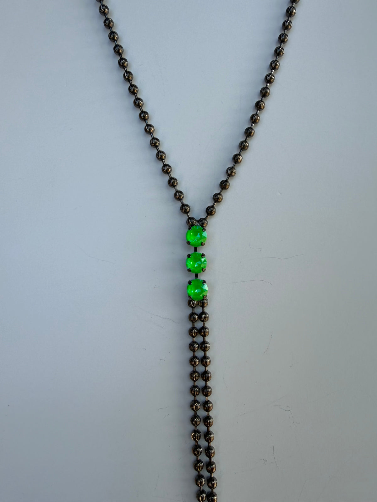 WETSTONE: Electric Green Tadpole Necklace