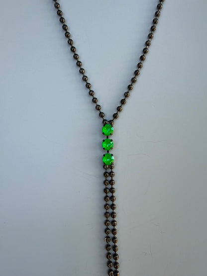 WETSTONE: Electric Green Tadpole Necklace
