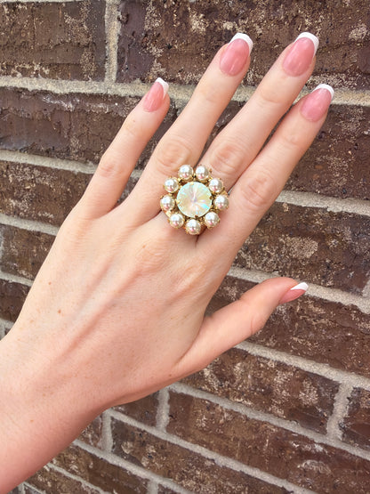 TWIGGY RING ULTRA MINT W PEARLS