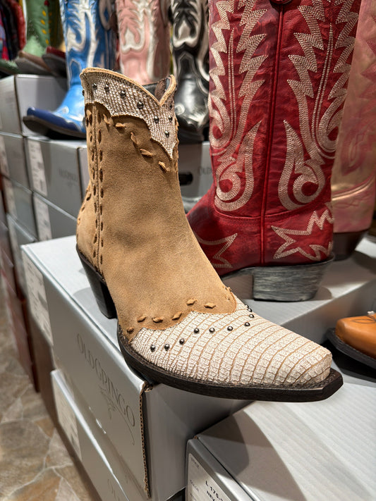 Sang & Way Camel/White Lizard Print Old Gringo Cowgirl Boots