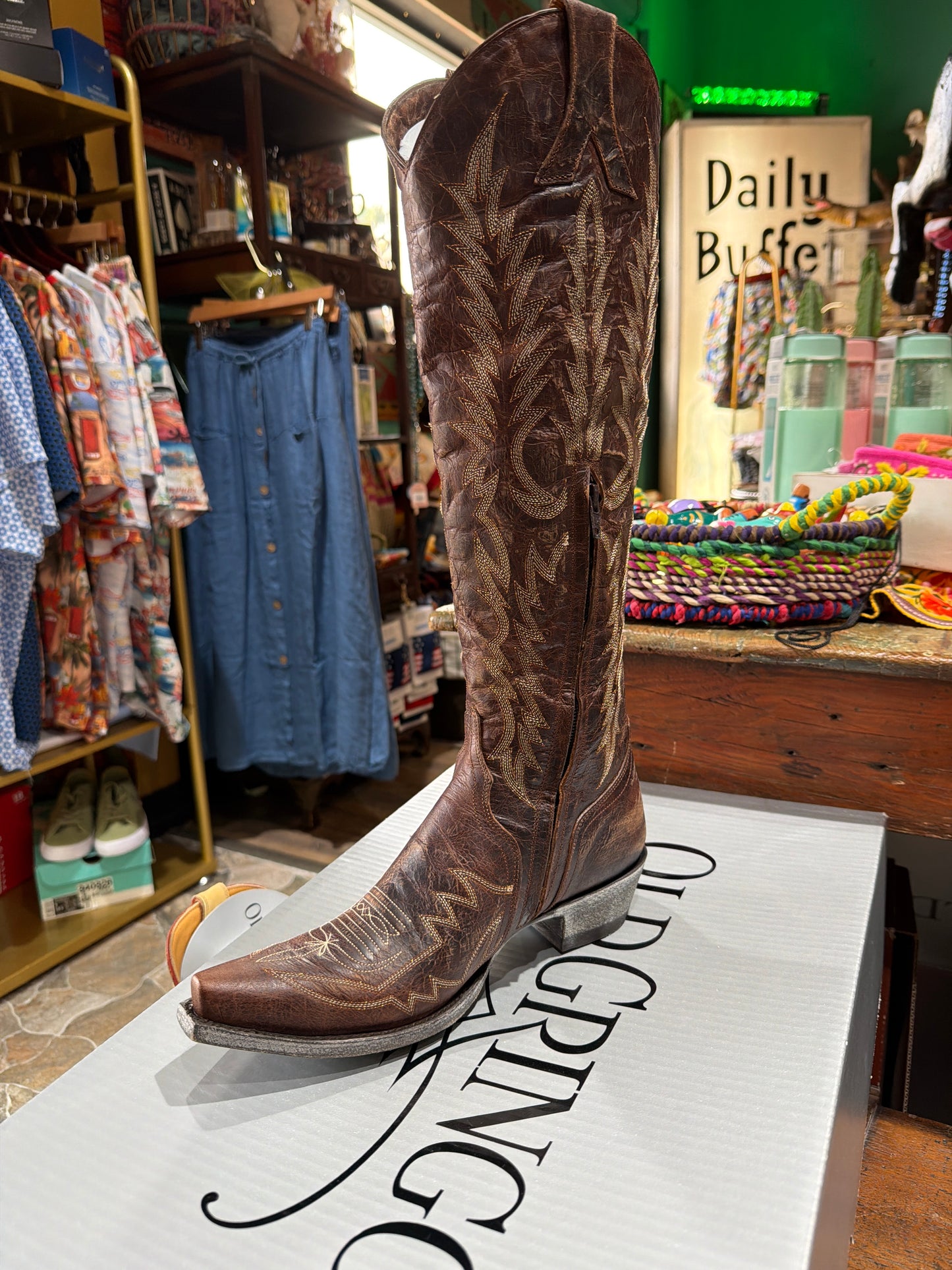 Mayra Bis 18” Vesuvio Brass Boots