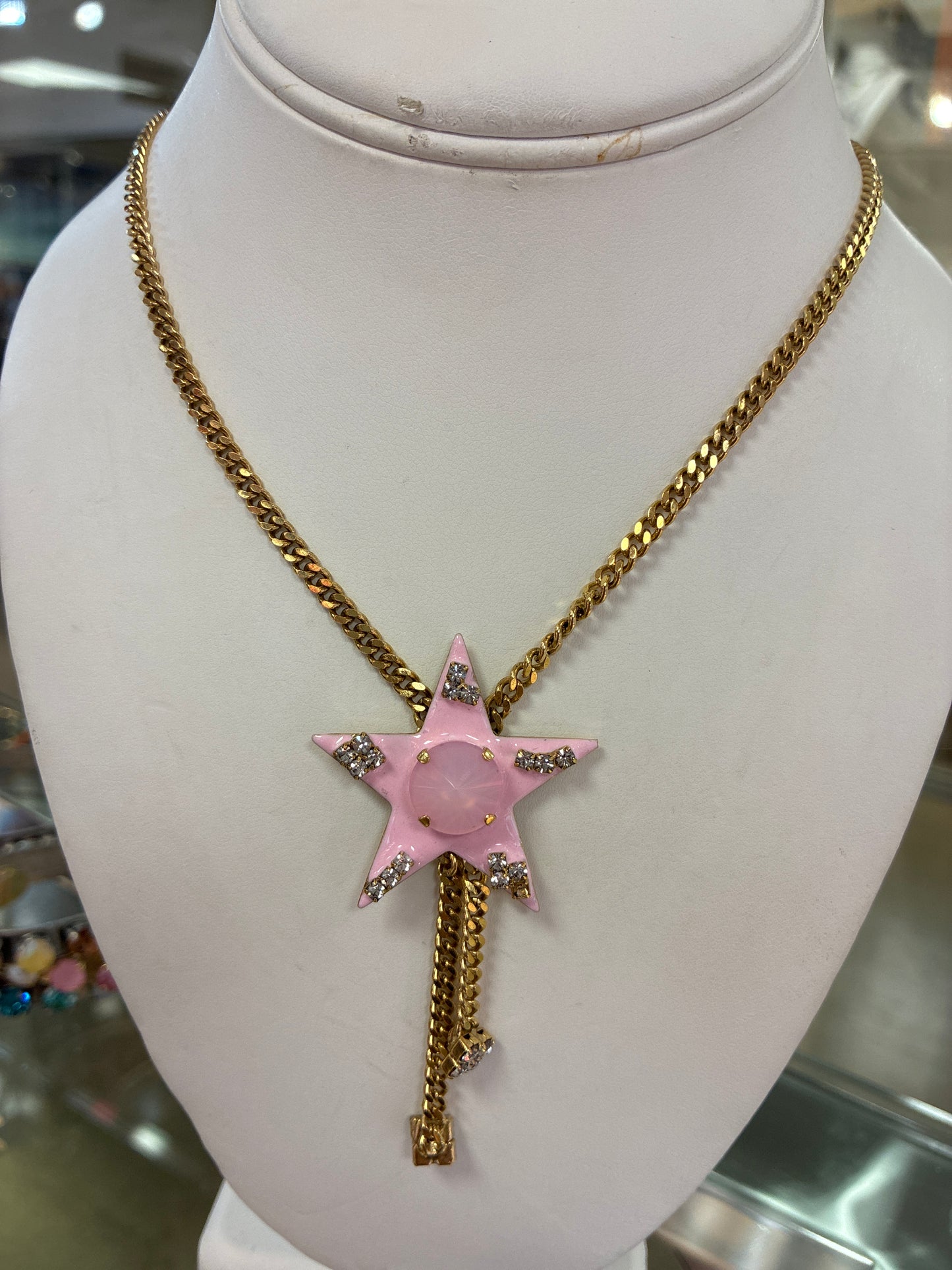 Pink Bolo Star Necklace