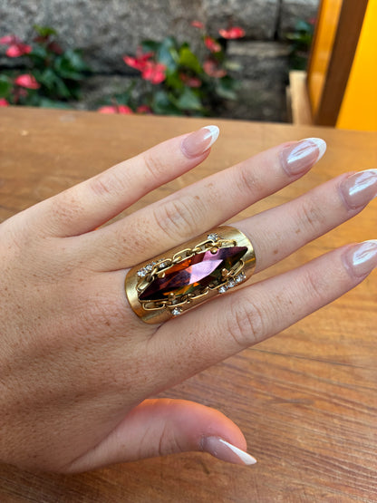 NAVI RING IN NAVY AND CHOCOLATE