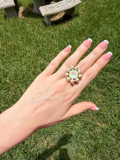 TWIGGY RING ULTRA MINT W PEARLS