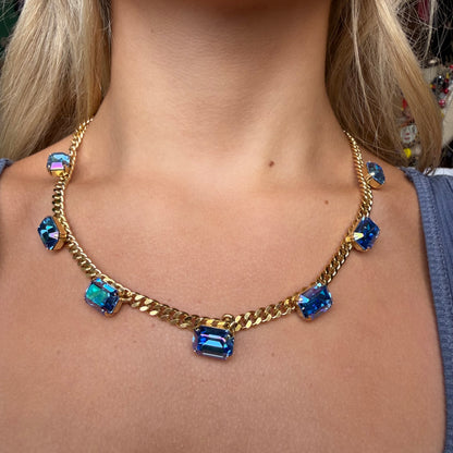 ALICE NECKLACE IN ICE BLUE GLIMMER
