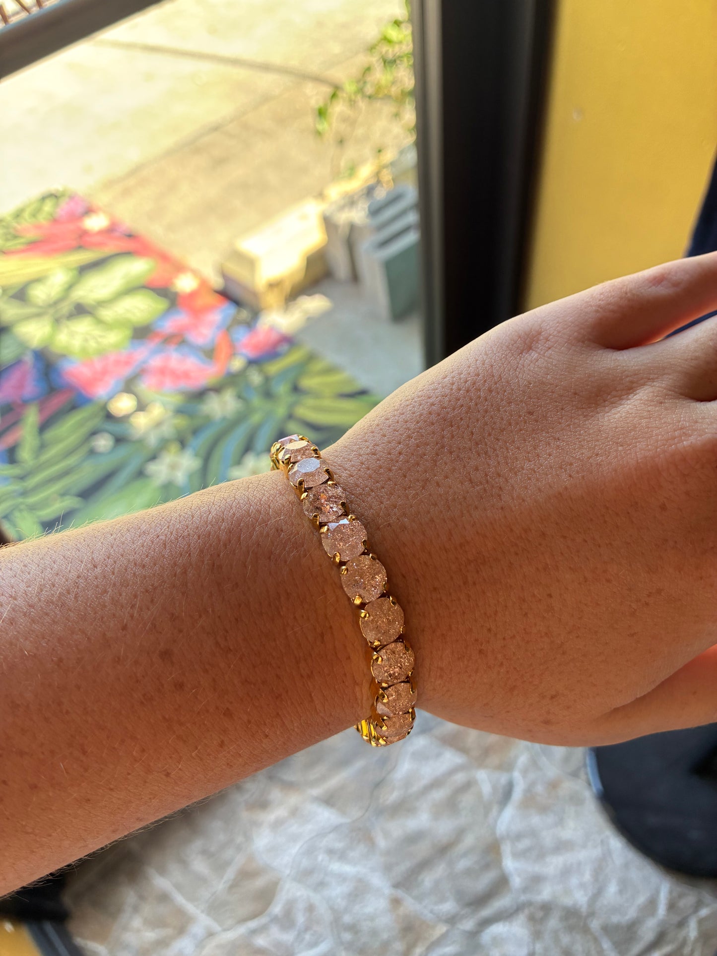 Champagne Sparkle Oakland Stretch Bracelet