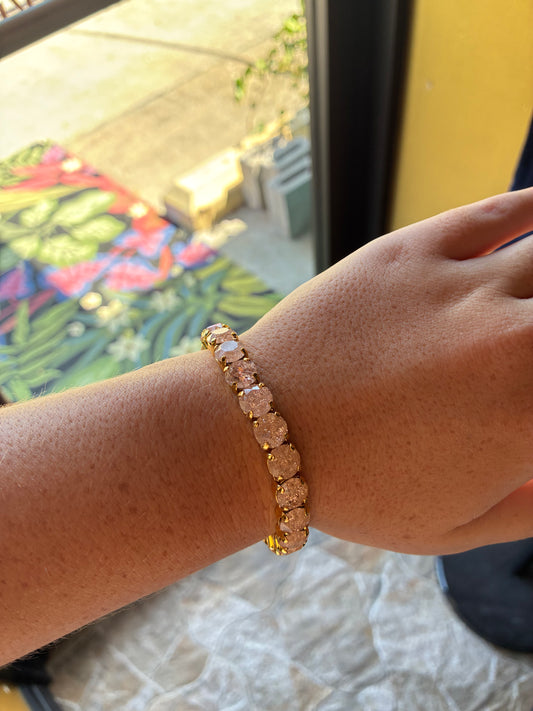 Champagne Sparkle Oakland Stretch Bracelet
