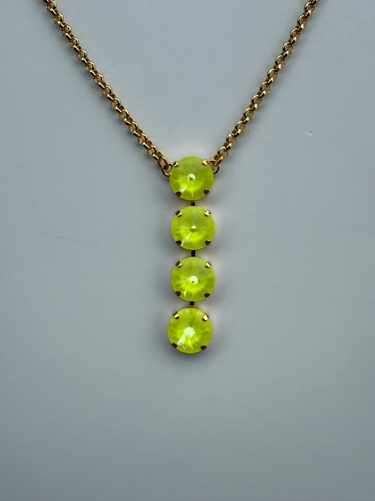 WETSTONE: Electric Yellow Noir Drop Necklace