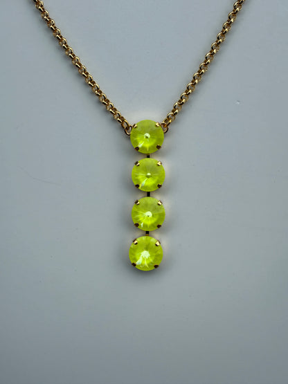 WETSTONE: Electric Yellow Noir Drop Necklace