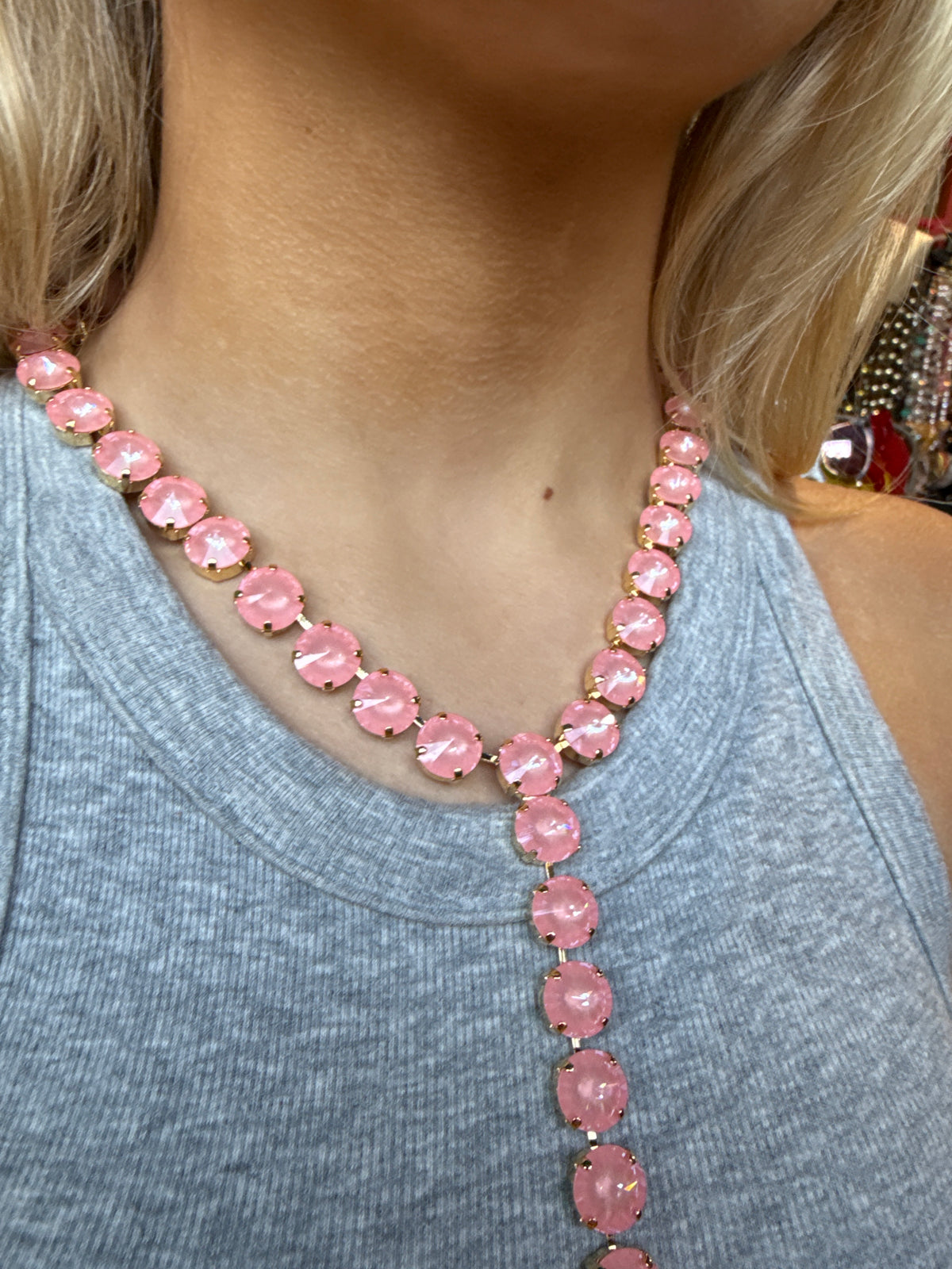 Wetstone: Bubblegum Lariat necklace