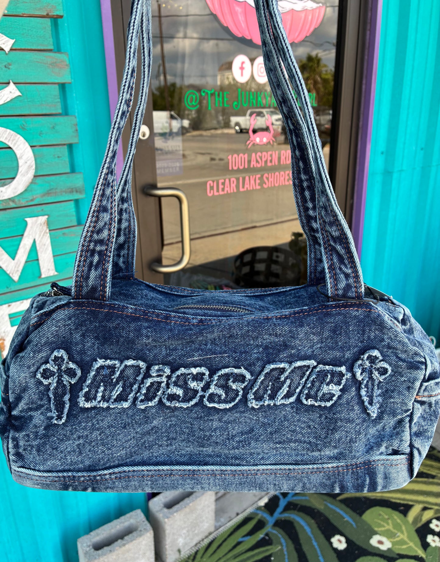 Denim Mini Duffle Bag