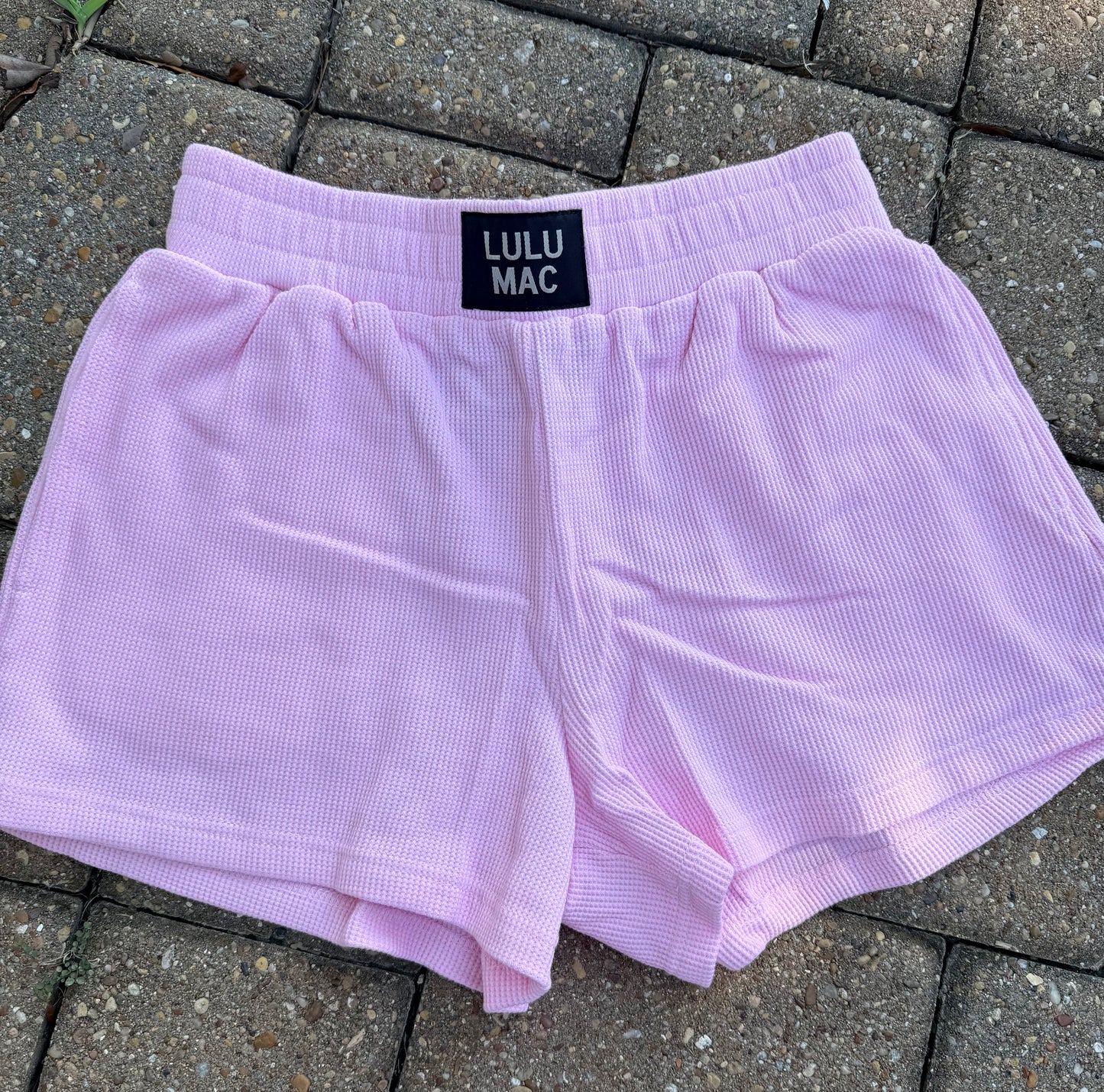Waffle Knit Pink Shorts