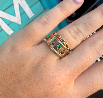 Be Your Own Magic Rainbow Crystal Ring Set