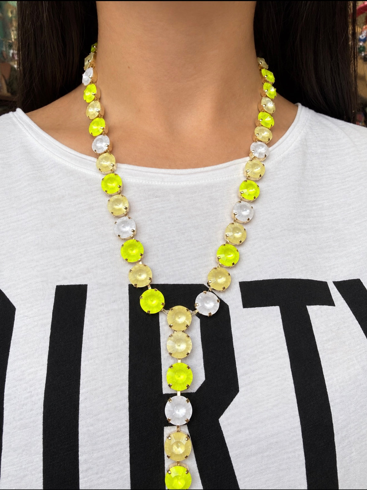 WETSTONE: Lemon Chello Lariat Necklace