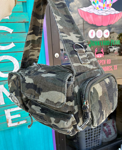 Miss Me Camo Cargo Shoulder Bag