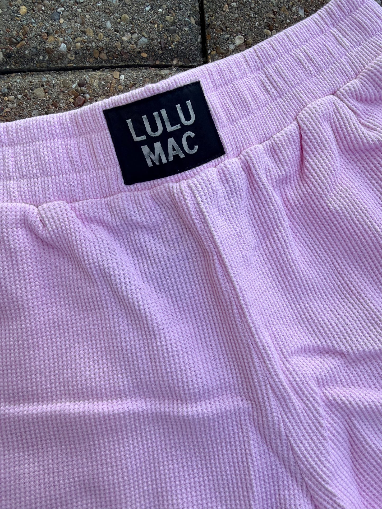 Waffle Knit Pink Shorts