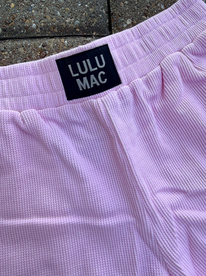 Waffle Knit Pink Shorts