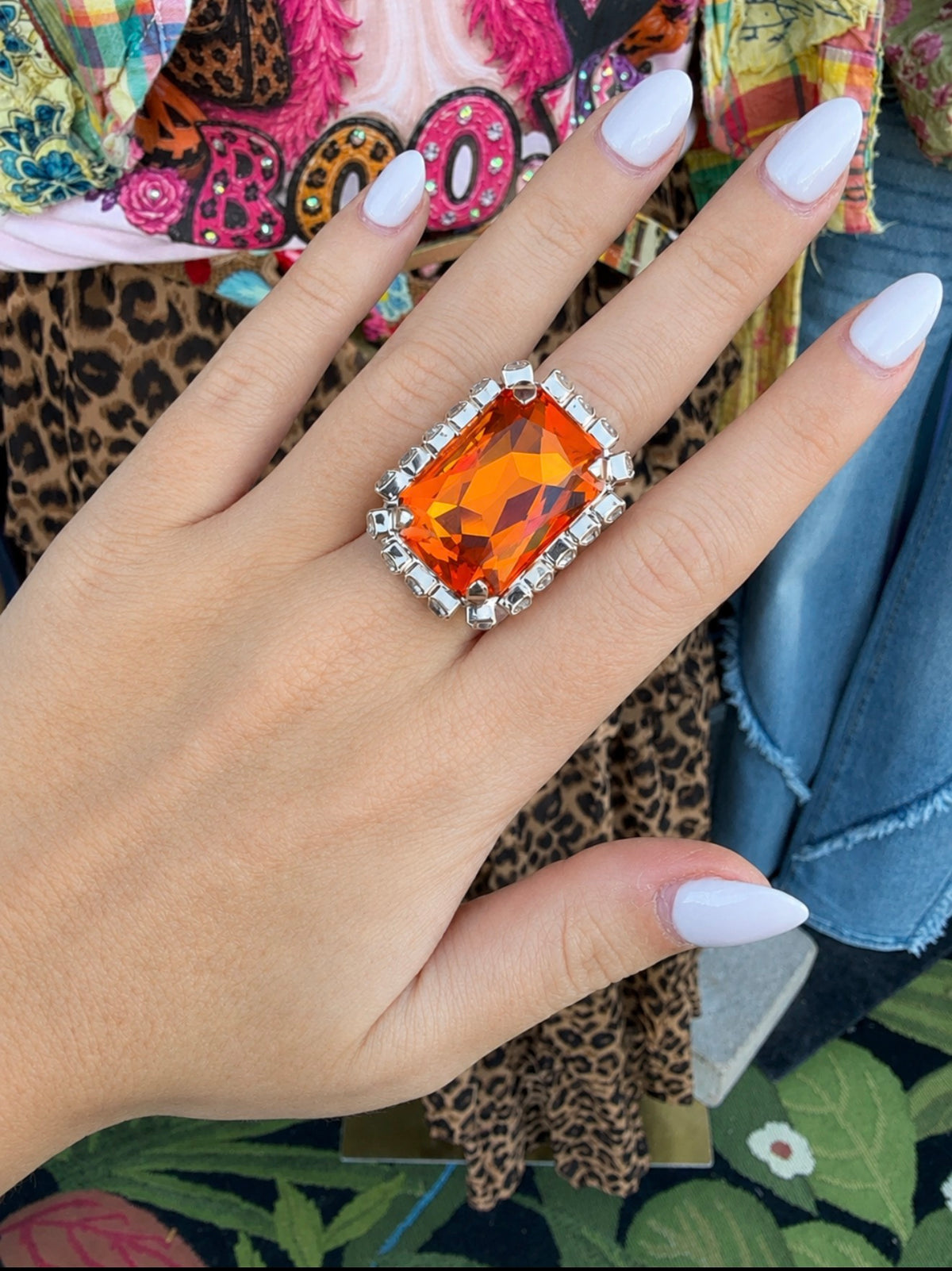 WETSTONE: Fire Orange Femme Fatale Ring