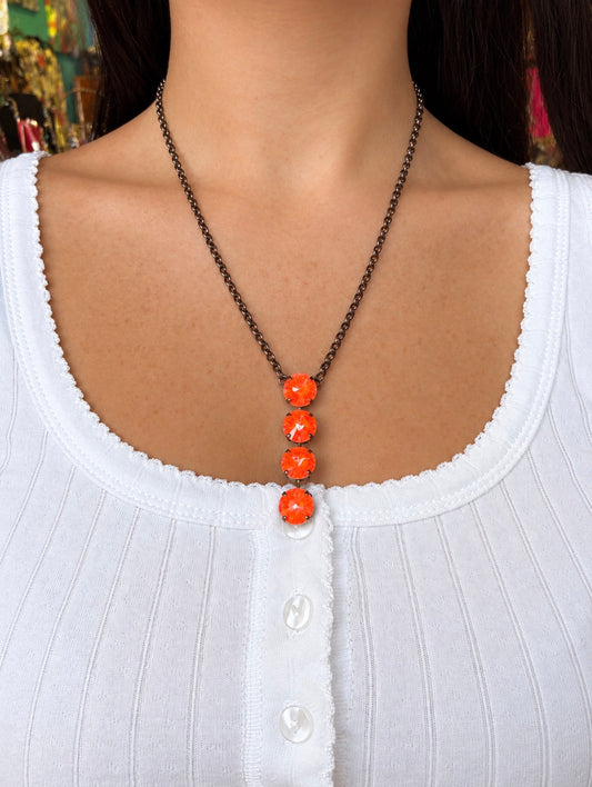 WETSTONE: Pumpkin Spell Noir Drop Necklace