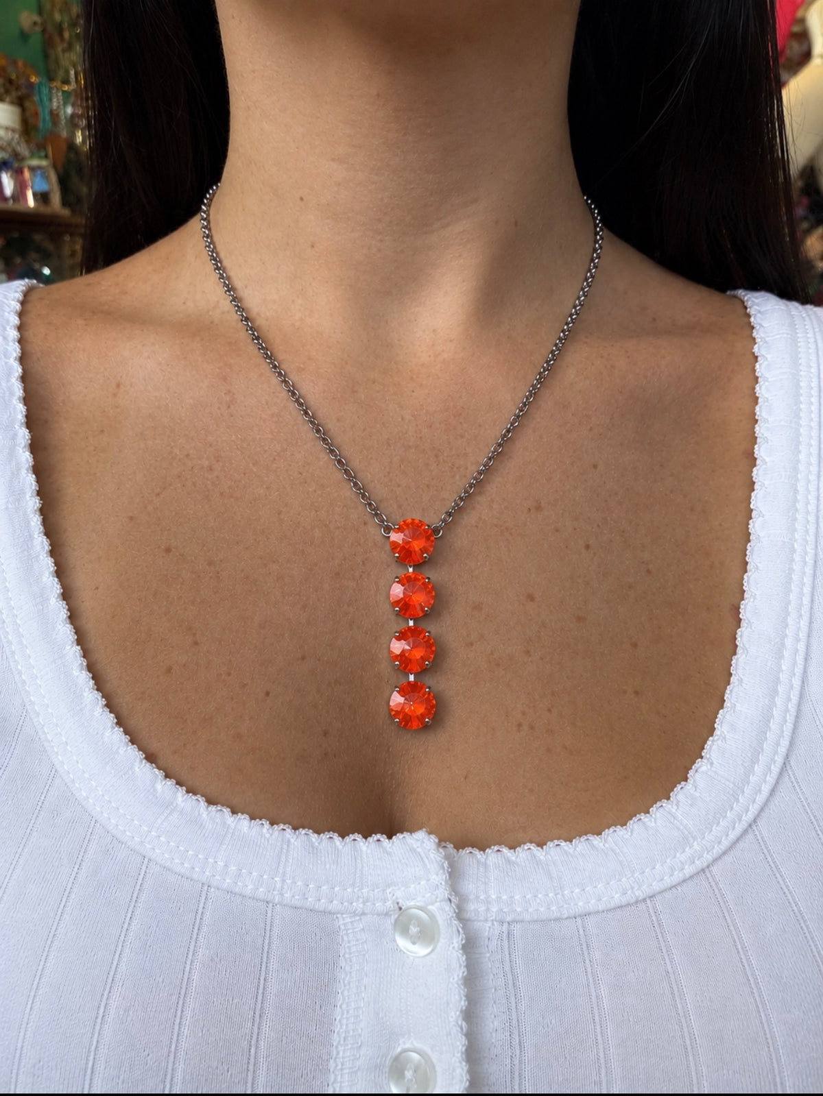 WETSTONE: Jack-o-lene Noir Drop Necklace