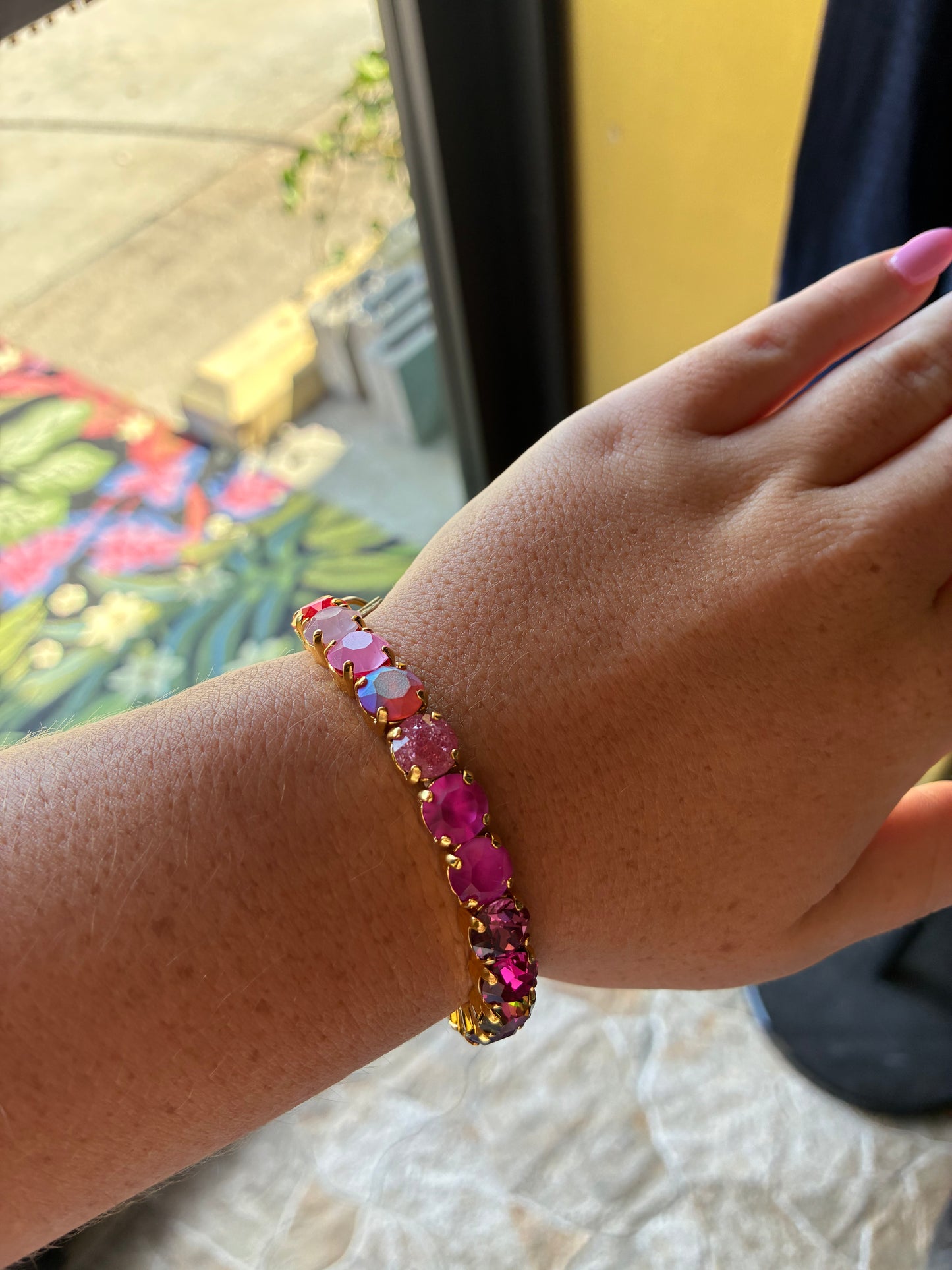 Pink Sparkle Multi Oakland Stretch Bracelet