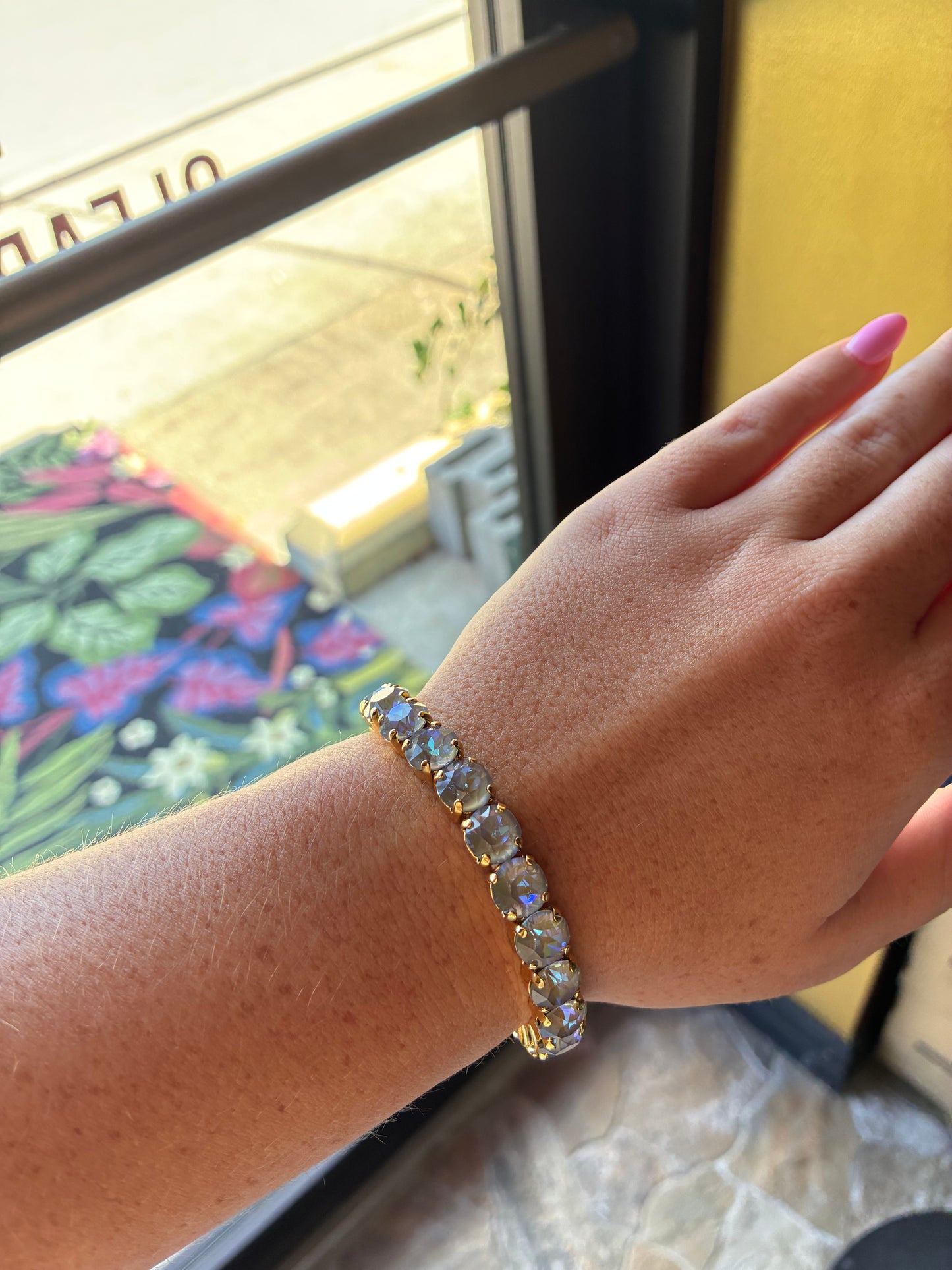 Steel Blue Oakland Stretch Bracelet