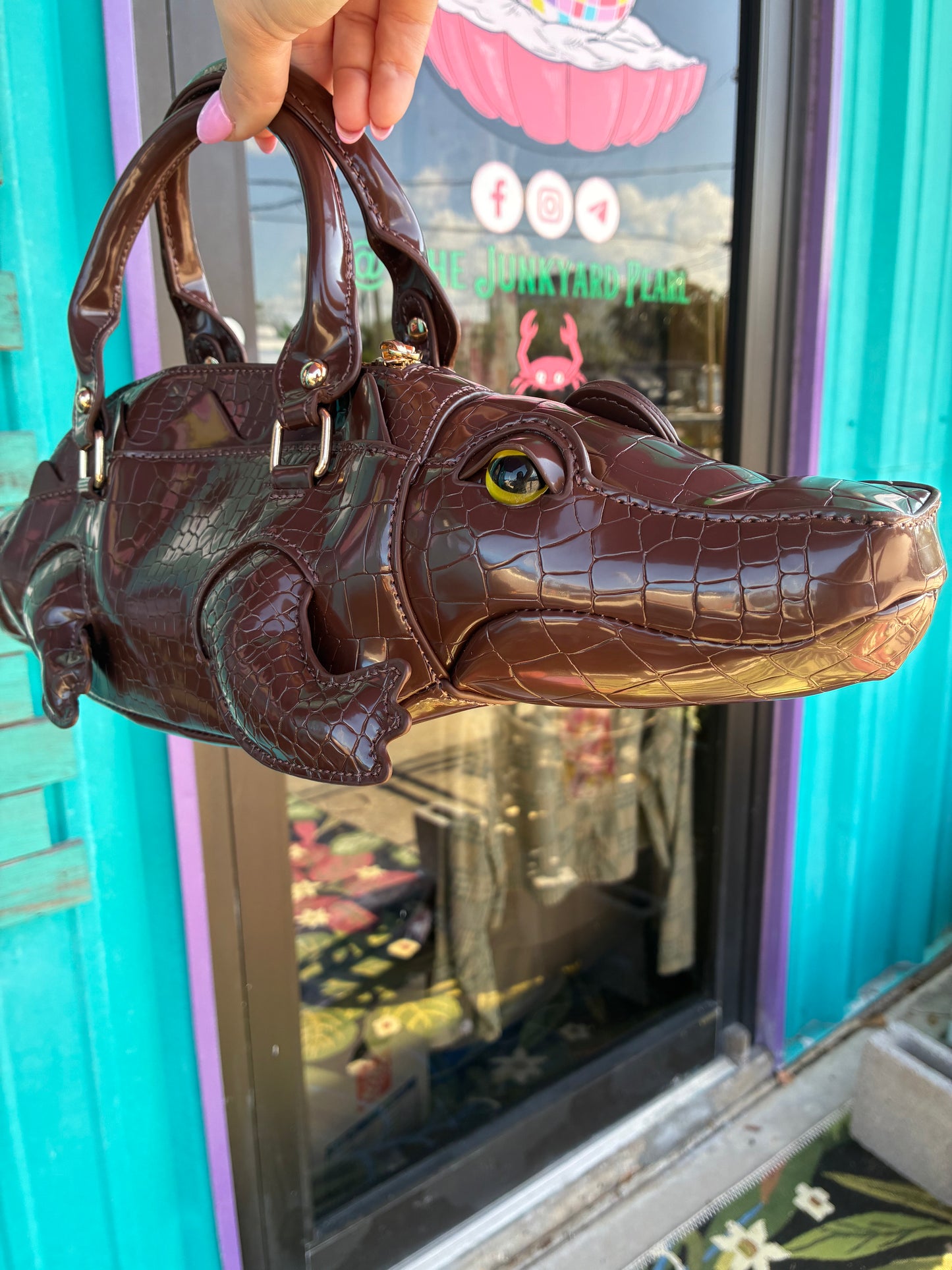 Alligator Crossbody Handbag