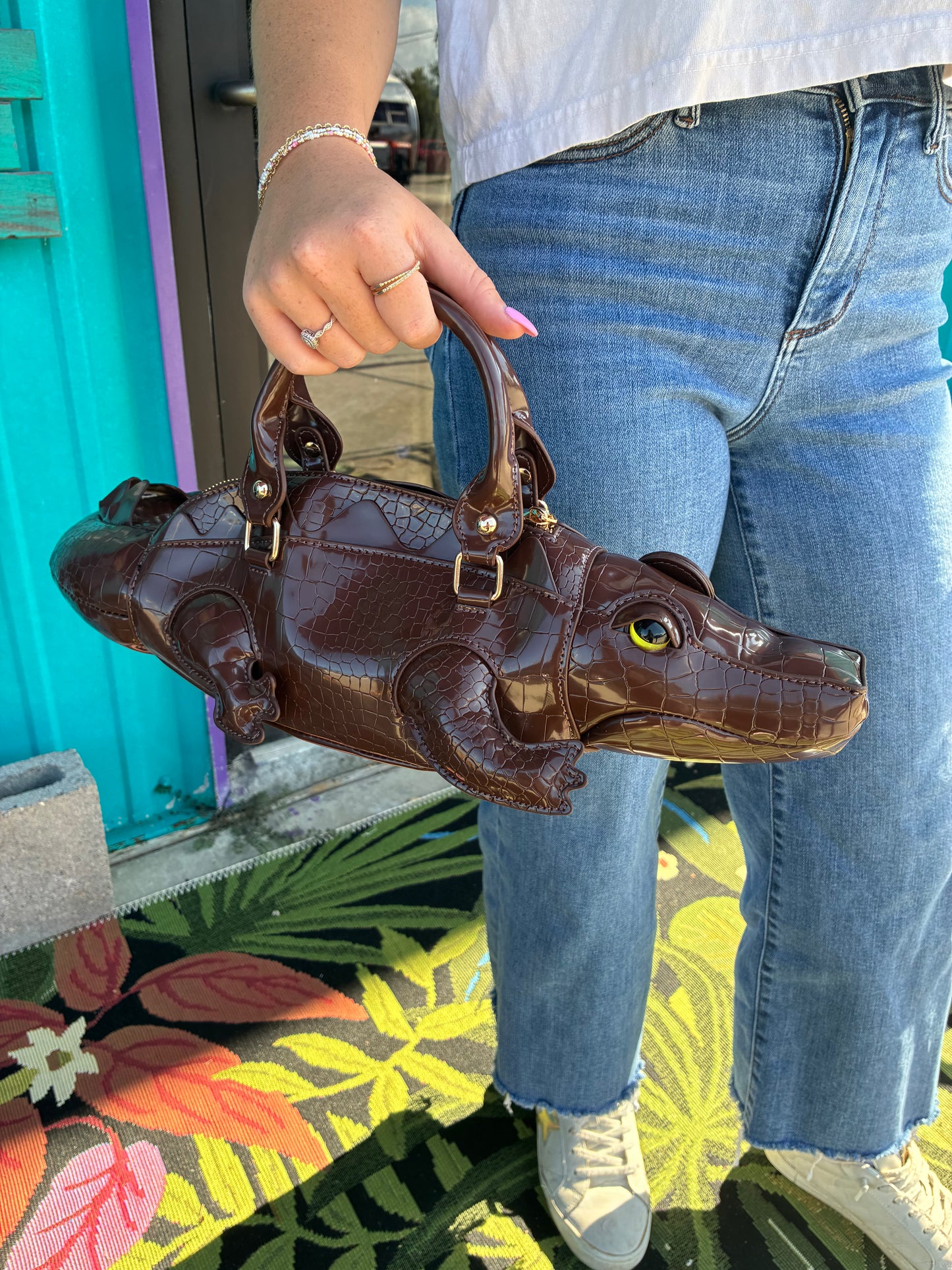 Alligator Crossbody Handbag