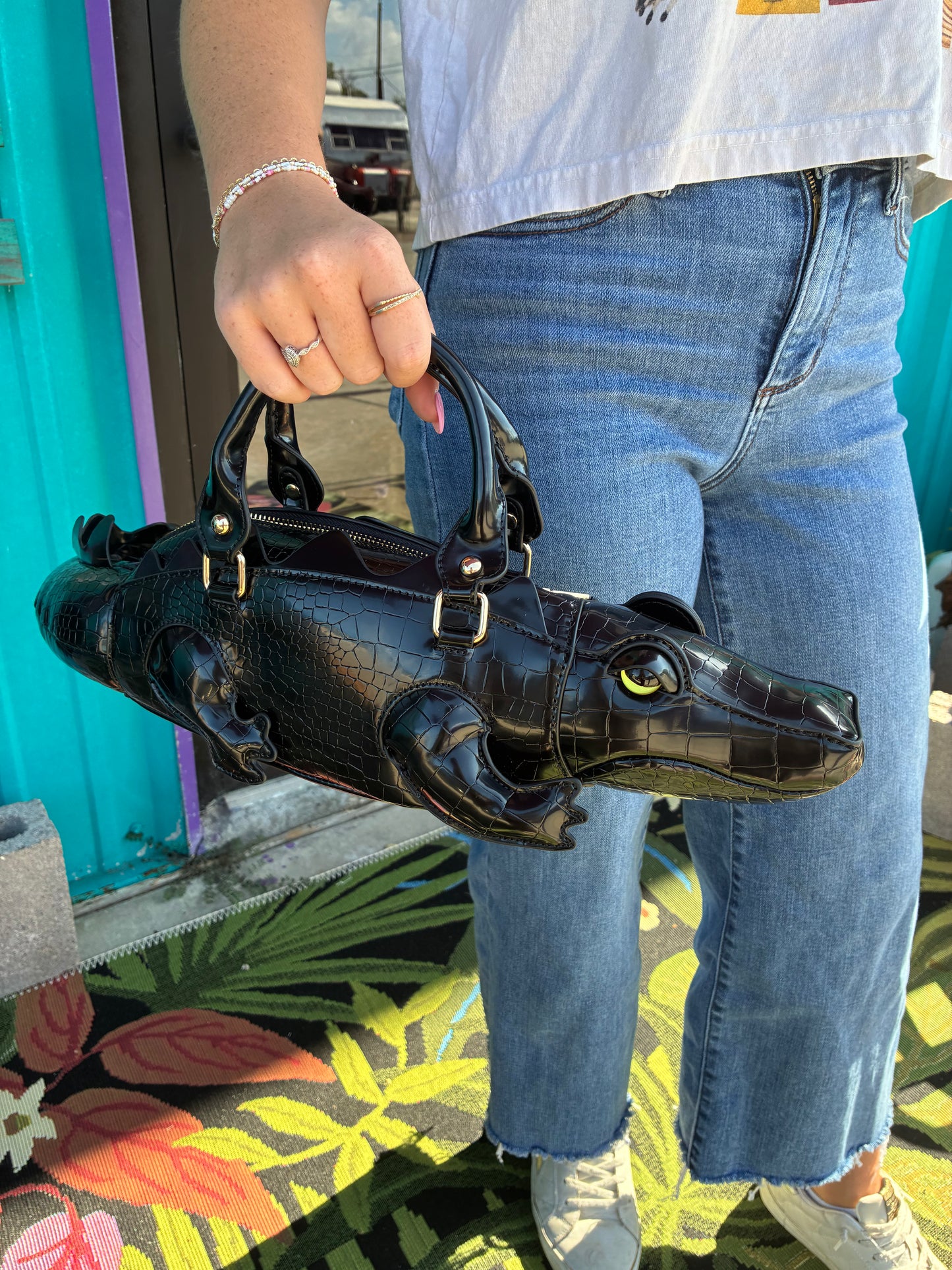 Alligator Crossbody Handbag