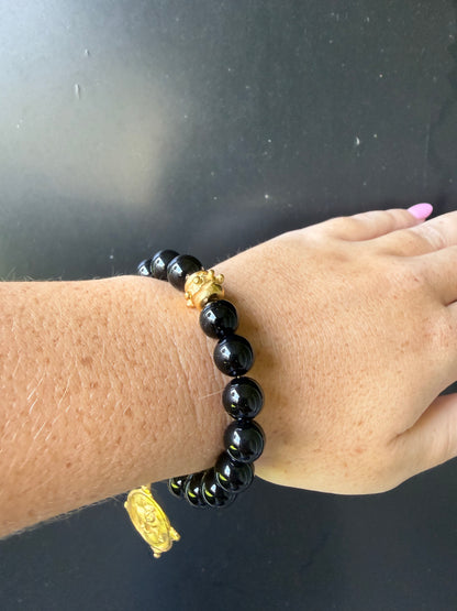 Bulldog Onyx Bracelet