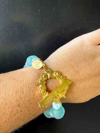 Sea Glass Toggle Bracelet