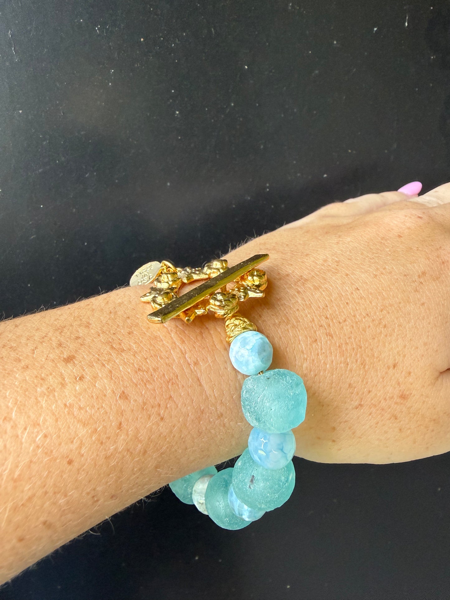 Sea Glass Toggle Bracelet