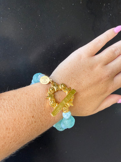 Sea Glass Toggle Bracelet