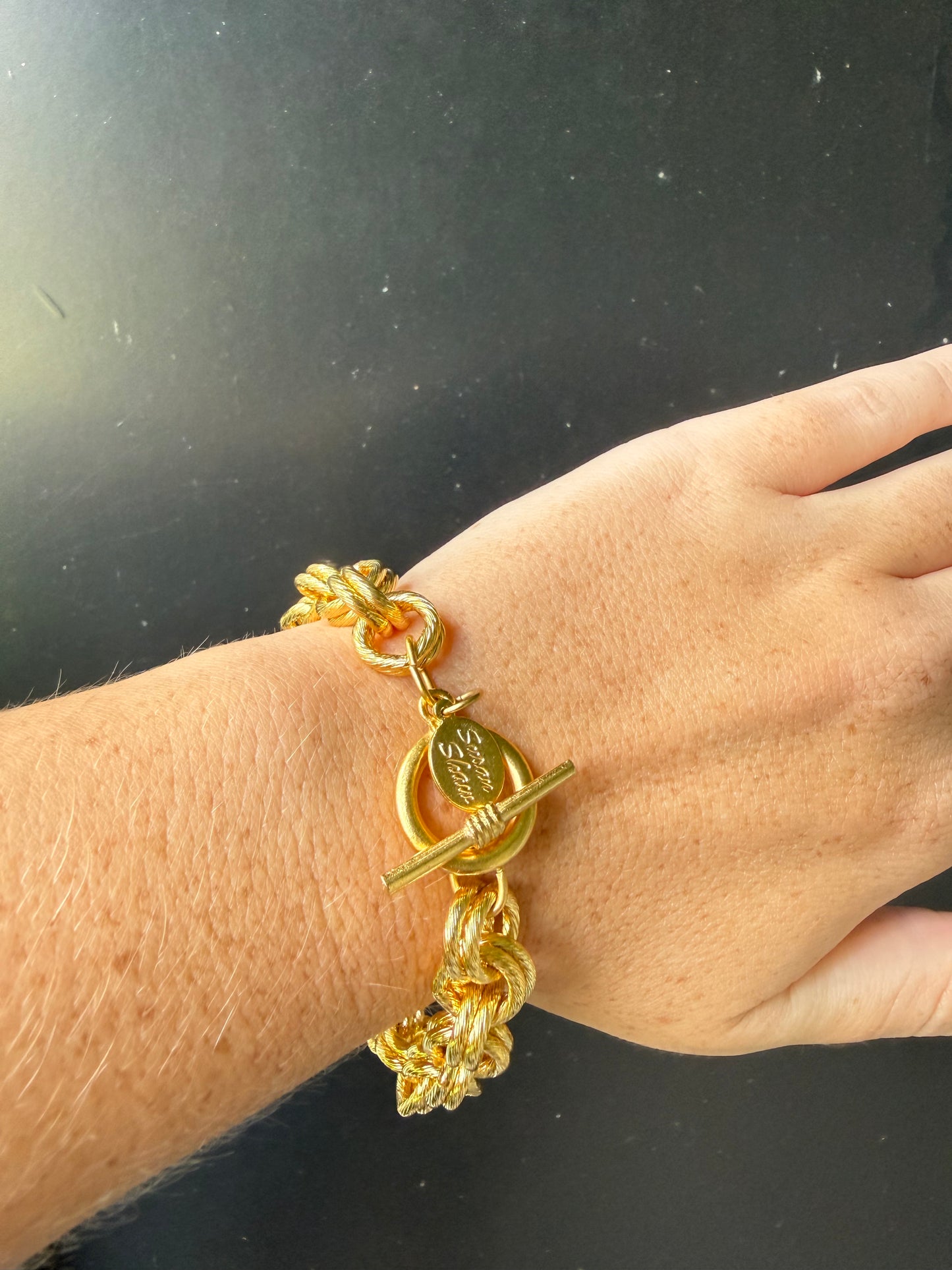 Gold Double Link Chain Bracelet