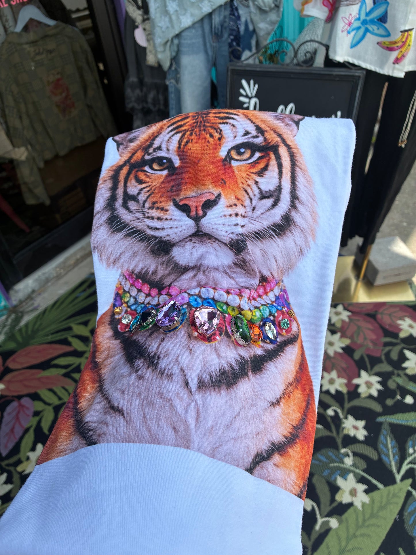 Jeweled Collar Tiger T-Shirt