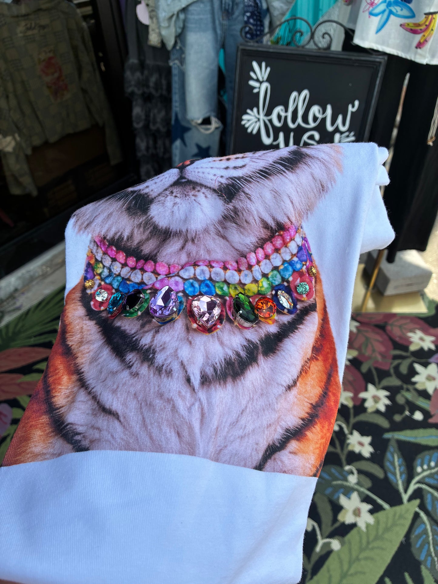 Jeweled Collar Tiger T-Shirt