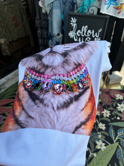 Jeweled Collar Tiger T-Shirt