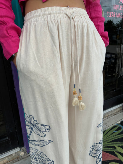 FLORAL EMBROIDERY PANT
