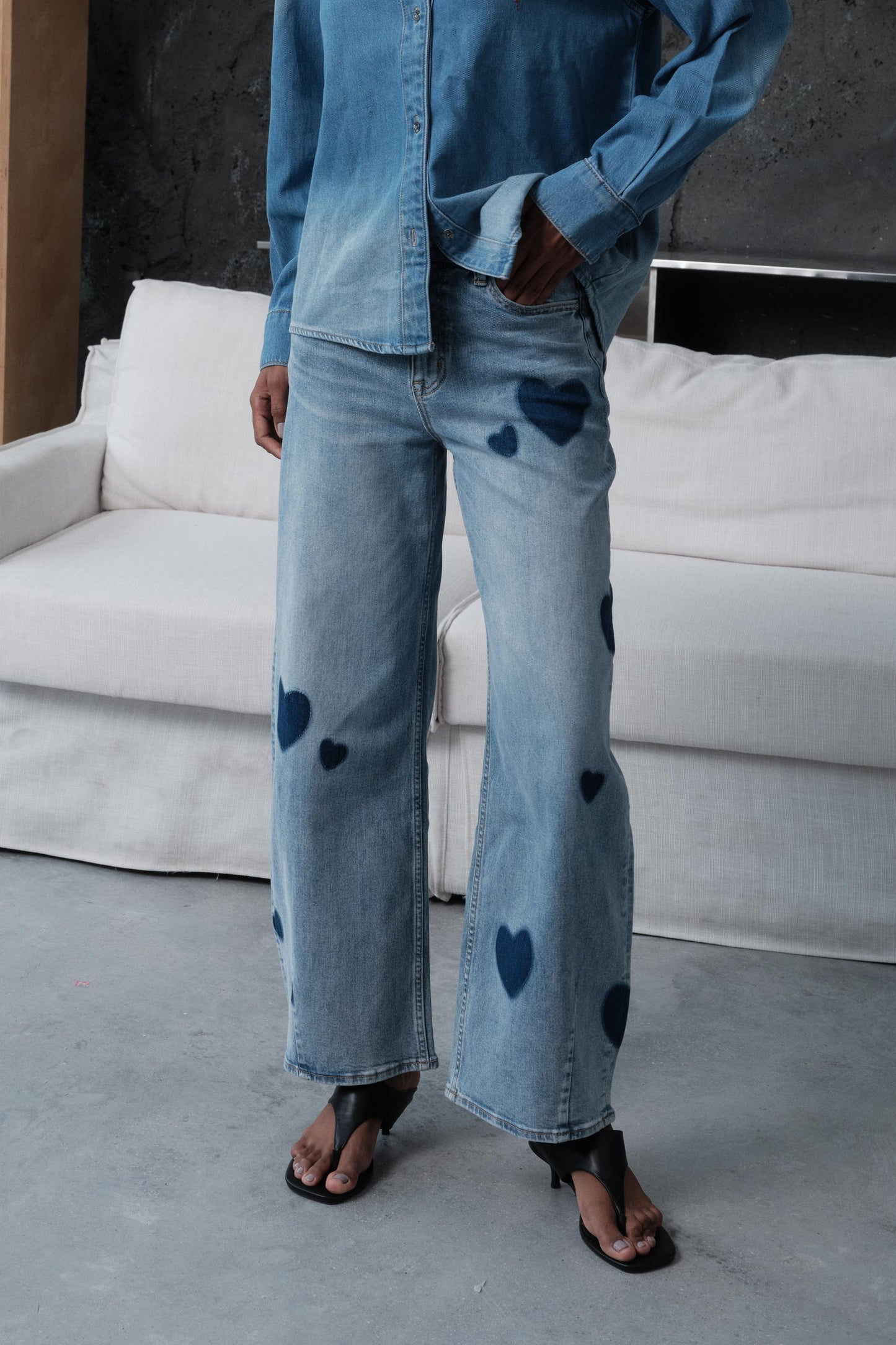 Rosalind Heart High Rise Barrel Jeans