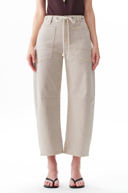 Greta High Rise Drawstring Barrel Pants