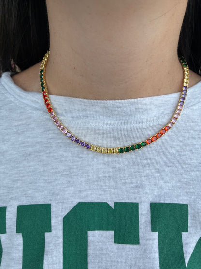 Rainbow Tennis Chain