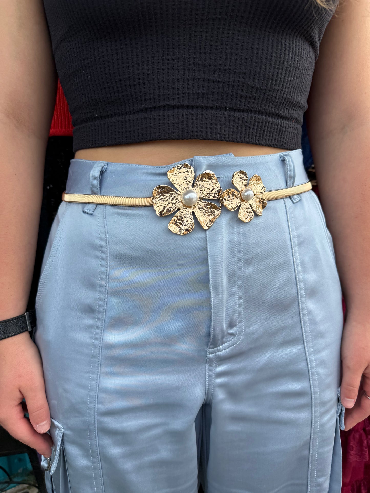 Golden Petals and Pearl Belt