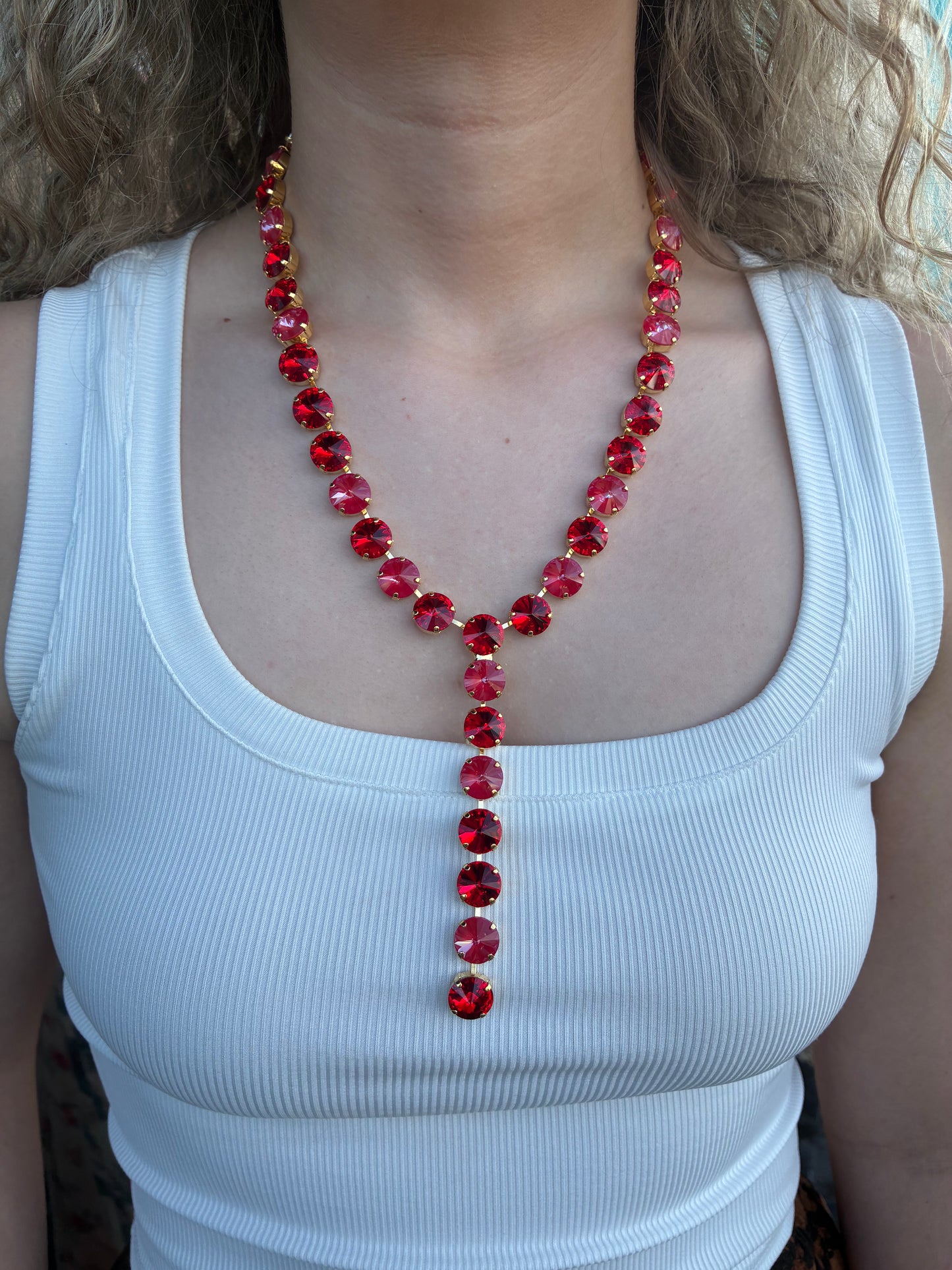 Wet Stone: Cranberry Delight Mini lariat
