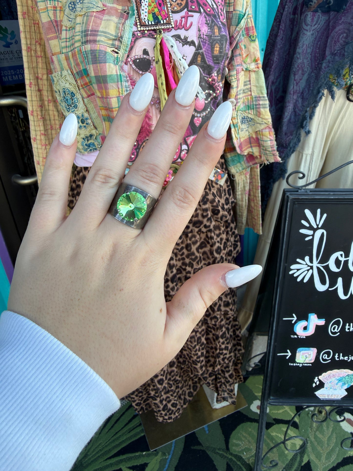 WETSTONE: The Hammered Ring in Peridot