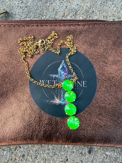 WETSTONE: Frankenslime Noir Drop Necklace